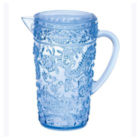 Leading Ware 2.5 Quarts Water Pitcher with Lid, Paisley Unbreakable Plastic Pitcher, Drink Pitcher, Juice Pitcher with Spout BPA Free