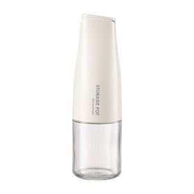 16.9oz/500ml Oil Bottle; Automatic Switch Oil Pot; Large Capacity Glass Oil Pot; Kitchen Soy Sauce Vinegar Bottle; No Oil Leakage; No Hanging Oil (Color: White)